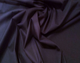 Midnight Blue - 100% Cotton Poplin Dress Fabric Material - Plain Solid Colours - Metre/Half - 44" (112cm) wide