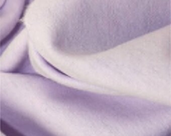 Lilac - Plain Winceyette Flannelette 100% Brushed Cotton Fabric - 105cm (41") Wide - per metre or half metre