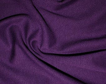 Purple - Ponte Roma Soft Knit Jersey Stretch Fabric Polyester Viscose Fabric 150cm Wide