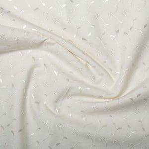 Cream - Broderie Anglaise Fabric Material - 3 Hole - 112cm (44") wide poly cotton