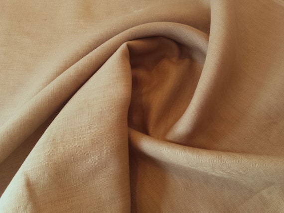 Taupe Washed Linen 100 Linen Fabric Material 137cm 53 Wide Etsy