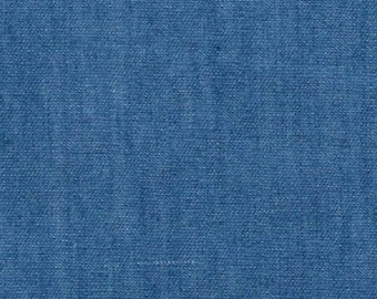 Medium Colour - Lightweight Washed 4oz Denim 100% Cotton Fabric Material 145cm (57.5") Wide
