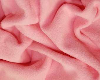 Pink - Polar Fleece Fabric - Metre/Half - Anti Pil - 59" (150cm) wide