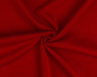 Wine Red - Plain Scuba Bodycon Jersey Stretch Fabric Material -160cm (63") wide