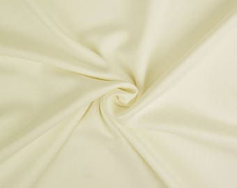 Ivory - Plain Scuba Bodycon Jersey Stretch Fabric Material -160cm (63") wide