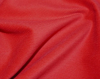 Red - Needlecord Cotton Corduroy 21 Wale Fabric Material - 140cm (55") wide