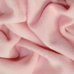 Pale Pink - Polar Fleece Fabric - Metre/Half - Anti Pil - 59" (150cm) wide