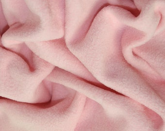 Pale Pink - Polar Fleece Fabric - Metre/Half - Anti Pil - 59" (150cm) wide