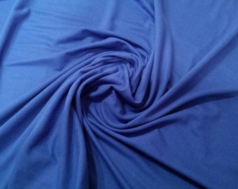 Royal Blue - 100% Cotton Jersey Knit Fabric - T-Shirt, Stretch Material - 160cm (62") wide