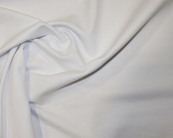 Ivory - Organic French Terry Loopback Cotton Jersey Knit Fabric - 150cm (59") wide