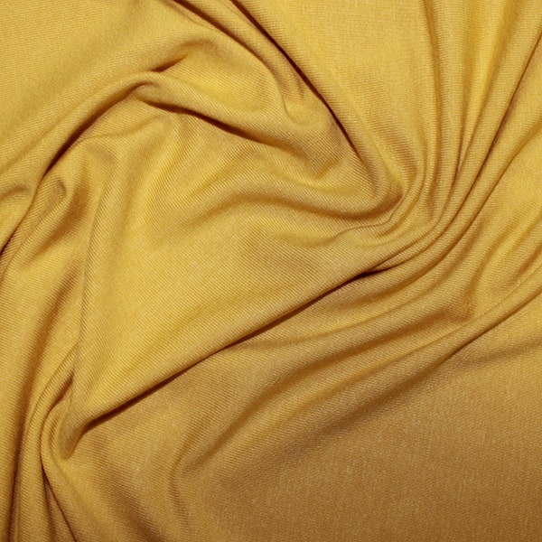 Ochre/Mustard - Bamboo Jersey Knit Fabric - OekoTex - 155cm (61") wide