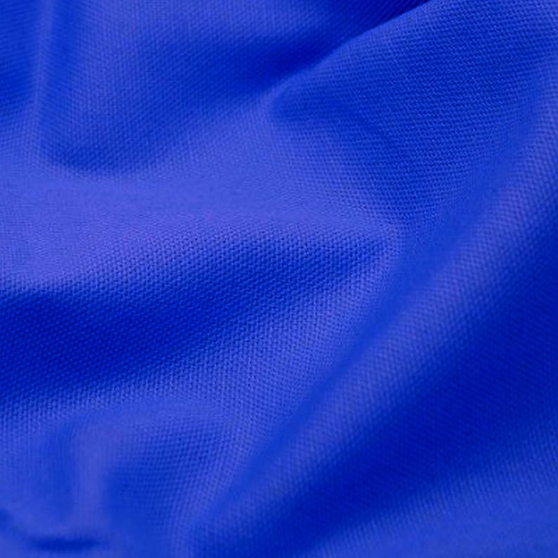 Azul Real 1/" Gingham Check Poly Algodón fabmaterial 115 Cm de Ancho