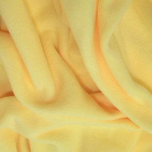 Lemon Yellow - Polar Fleece Fabric - Metre/Half - Anti Pil - 59" (150cm) wide