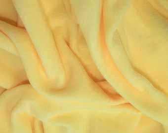Lemon Yellow - Polar Fleece Fabric - Metre/Half - Anti Pil - 59" (150cm) wide
