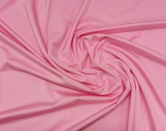 Pink - Plain Nylon/Spandex All-Way Stretch Fabric Material - 150cm (59") wide per metre / half