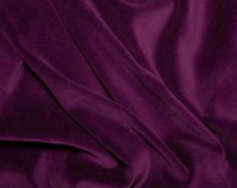 Purple Premium 100% Cotton Velvet Fabric Material - 112cm (44") wide