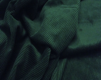 Bottle Green - Cotton Corduroy 8 Wale Fabric Material - 144cm (56") wide