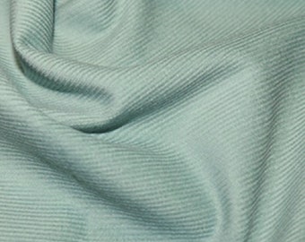Mint Green - Needlecord Cotton Corduroy 21 Wale Fabric Material - 140cm (55") wide