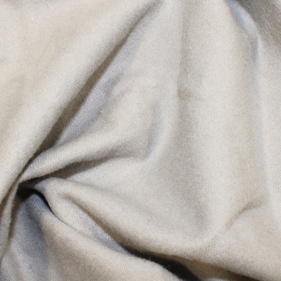 Light Grey - Plain Winceyette Flannelette 100% Brushed Cotton Fabric -  105cm (41) Wide - per metre or half metre