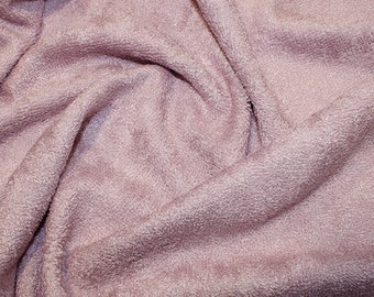 Rose Bamboo Terry Towelling Fabric - Plain Solid Colours - Towel Material - 150cm (59") wide