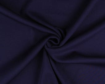 Navy Blue - Plain Scuba Bodycon Jersey Stretch Fabric Material -160cm (63") wide