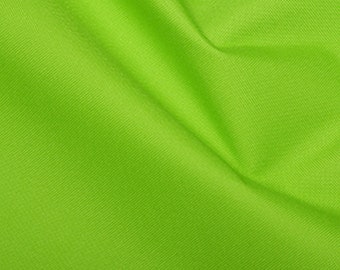 Lime Green - Soft Water Repellent Polyester PU Coated Fabric - Plain Solid Colours - 57" (145cm) wide