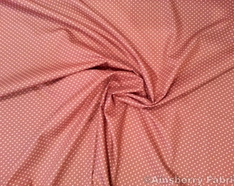 Deep Rose Pink - 100% Cotton Poplin Dress Fabric Material - 3mm Polka Dot / Spot - Metre/Half - 44" (112cm) wide