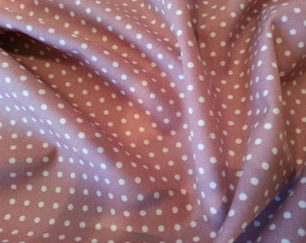 Rose - 100% Cotton Poplin Dress Fabric Material - 3mm Polka Dot / Spot - Metre/Half - 44" (112cm) wide