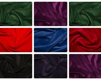 Premium 100% Cotton Velvet Fabric Material - Plain - 112cm (44") wide