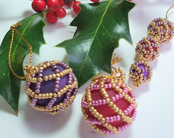 Christmas Bubble Bauble PDF Beading Tutorial