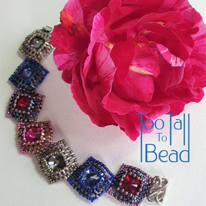 Beading Pattern - Quartile Bracelet and Ring - PDF Beading Tutorial  - Quarter Tila beads