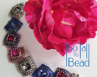 Beading Pattern - Quartile Bracelet and Ring - PDF Beading Tutorial  - Quarter Tila beads