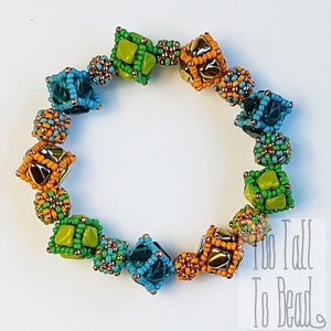 Big Cube Little Cube Bracelet - Beaded Bead - PDF Beading Tutorial ...