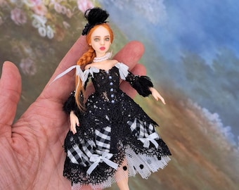 Bambola in scala 1/12, 5,5 pollici, 14 cm, miniatura per casa delle bambole, bambola artistica, OOAKdoll
