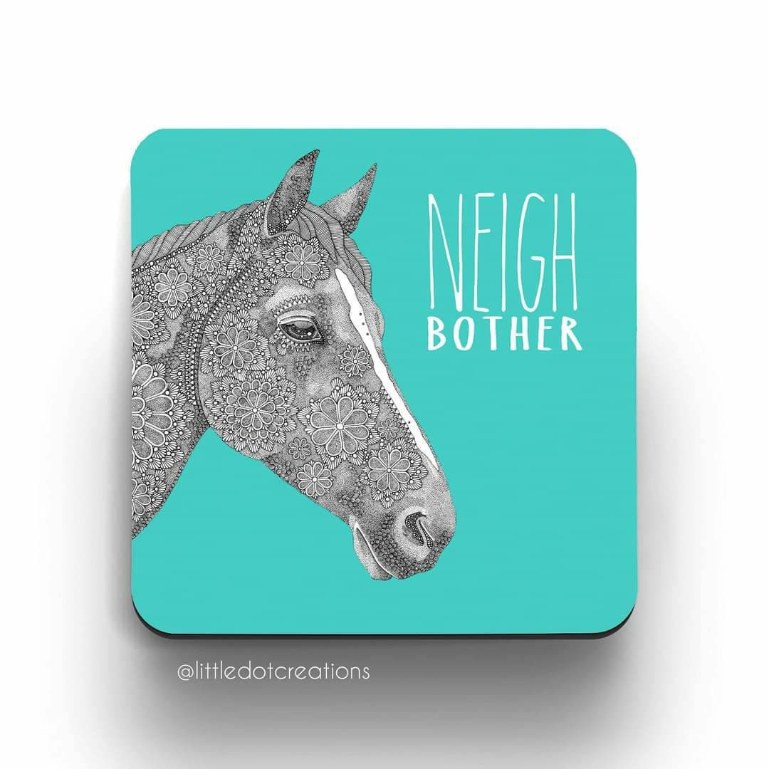 Rude Coaster Animal Pun Humour Neigh Bother Horse - Etsy Rude Coaster Animal Pun Humour Neigh Bother Horse - Etsy