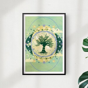 Ecosysteem - poster & kaarten in 5 formaten - levensboom kunstwerk