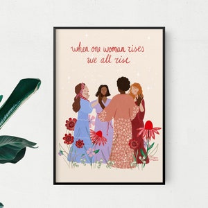 Women Circle - Posters of kaart verkrijgbaar in 5 maten - vrouwen die samen opstaan - moonsisters - zusterschap
