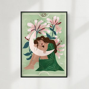 Kreeft Dierenriem Vrouw - Posters of Kaart in 5 formaten verkrijgbaar - Sterrenbeeld machtige vrouw - Kreeft