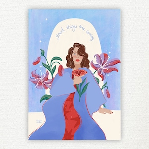 Affiche et carte de vœux Good Things Are Coming