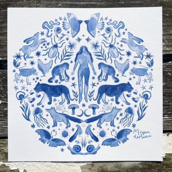 Poster "Eco not Ego" - 30x30 cm - biodiversity and sustainable print on ecological paper