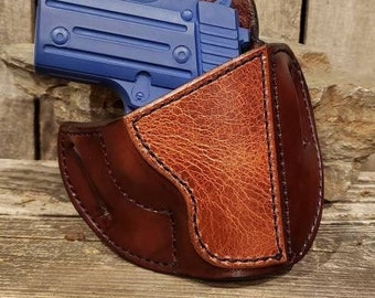 SIG P238 Custom Handmade Leather Holster, Sig Holster, Custom Holster, Concealed Carry, 238 Holster, Pancake Holster, Leather Holster