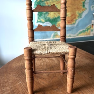 Doll Chair - Wooden Doll Chair - Doll Accessory - Doll Furniture - Small Furniture - Wood - Perfect for Small Baby Doll - Small Chair