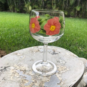 Franciscan Ware - Desert Rose - Water Goblet - Wine Goblet - Goblet - Pink Rose - Green