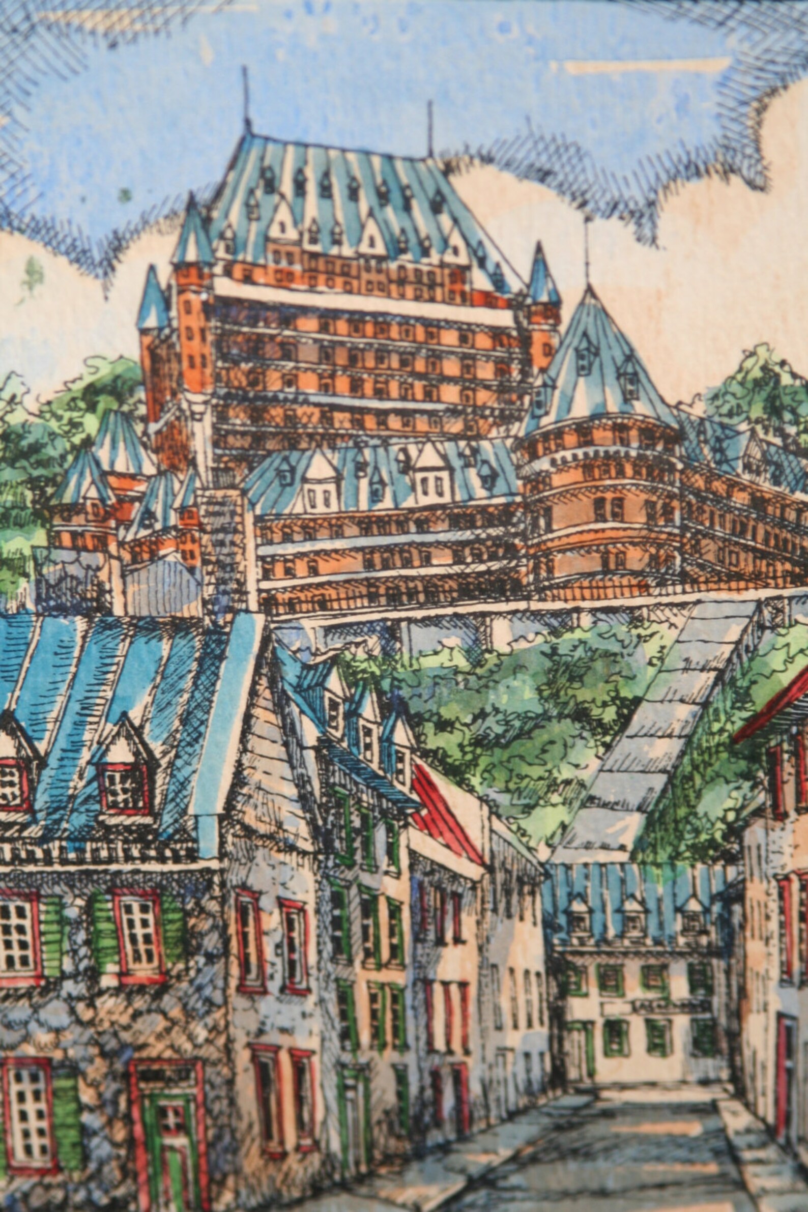 LithographChateau FrontenacFrontenac Castle1972SignedHand Etsy