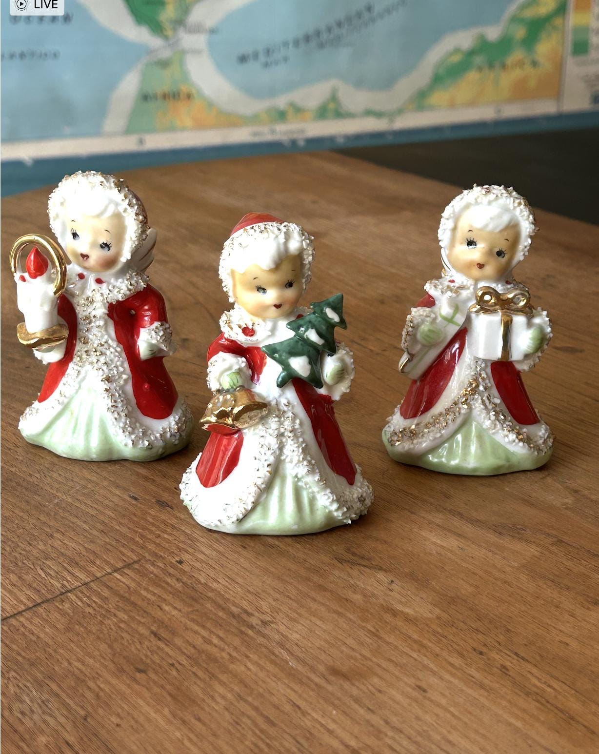 Christmas Lefton Figurines 3 Angels - Etsy