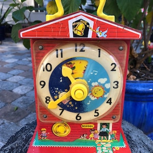Zellers Teddy Clock for Kid Vintage Zeddy Clock for Child Learning Clock 80s Baby Toy Zeddy Bear Clock Toy for Toddler