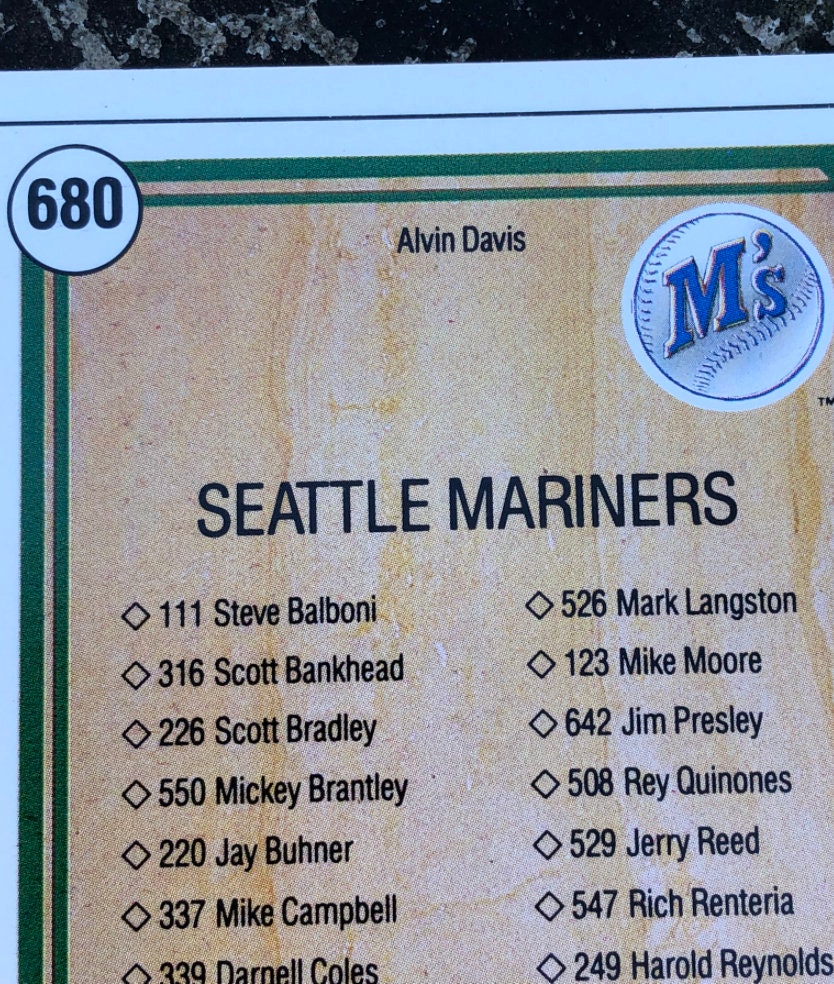 Alvin Davis Baseball Card 1989 680 Seattle Mariners 