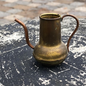 Miniature-Miniature Teapot-Brass-Made in Japan-Metal Teapot-Mini Teapot