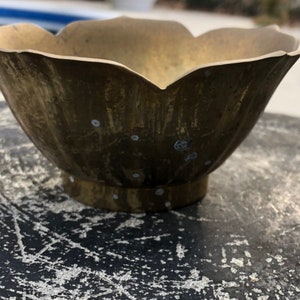 Brass Dish - Solid Brass - Lily - Lily Bowl - Asian Inspired Dish