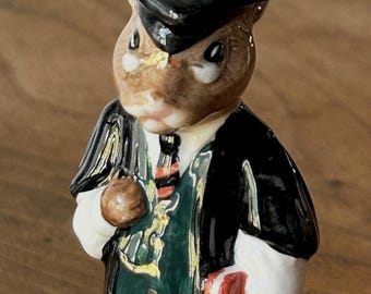 Royal Doulton - Bunnykins - School Master - 1987 - Fabriqué en Angleterre - Décoration de Pâques - Lapin - Objet de collection - Cadeau pour diplômé
